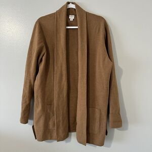 J. Crew Factory Tan Open Front Cardigan